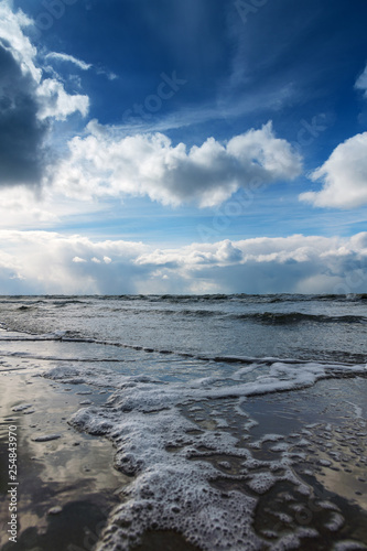 Clouds over Baltic sea  Liepaja  Latvia.