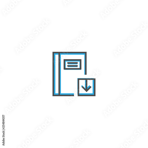 Notebook icon design. Interaction icon line vector illustration © Robani