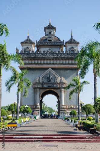 "Patuxai Victory Monument" or "Victory Gate" ("Patuxai" meaning is Gate of Triumph) is The One Attractive Landmark of Vientiane City of Laos.