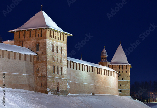 Towers of the Novgorod Kremlin. Zlatoust, Pokrovskaya and Kokuy photo