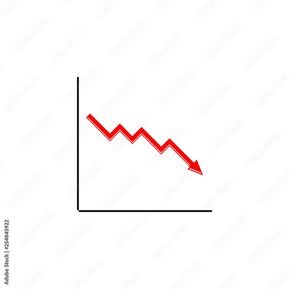 Decline Graph, Chart with bars declining, Chart icon Decline Graph, Chart with bars declining, Chart icon