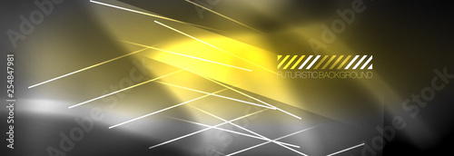 Shiny glowing lights neon color design background