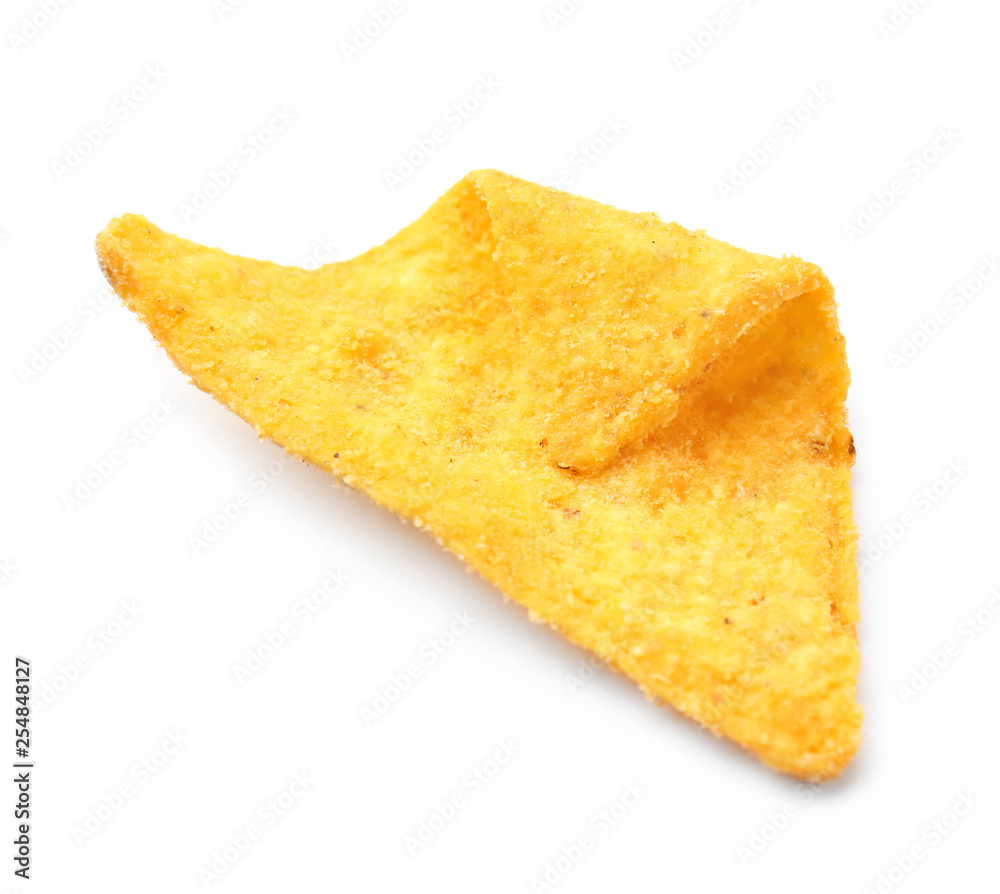 Tasty nacho on white background Tasty nacho on white background