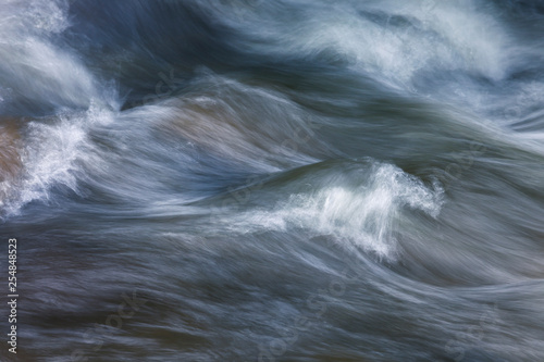 Abstract nature background of water flowing fast