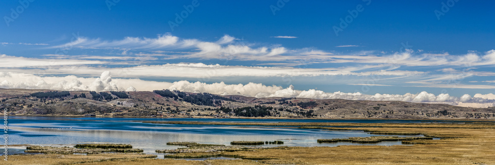 Panorama of lake Titicaca