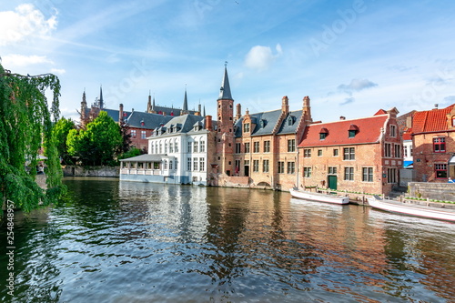 Bruges canals and medieval architecture, Belgium