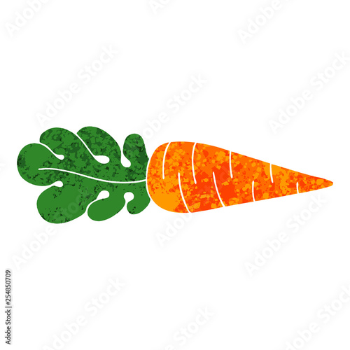quirky retro illustration style cartoon carrot