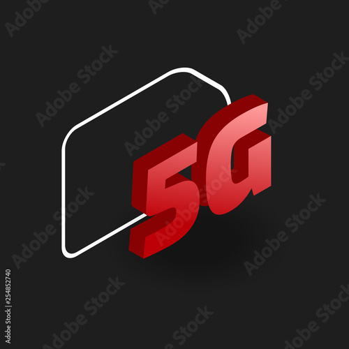 5g internet network isometric banner in vector
