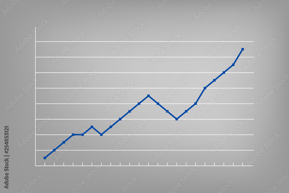 Growth chart. Vector infographic element. Progress sign for business, finance, stock market, development Growth chart. Vector infographic element. Progress sign for business, finance, stock market, development