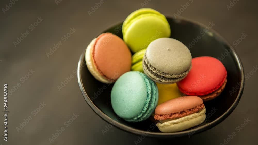 stop motion picture of macarons , in studio Chiangmai Thailand stop motion picture of macarons , in studio Chiangmai Thailand