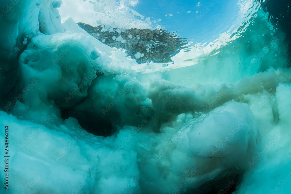 Fototapeta premium Drift Ice, Underwater View