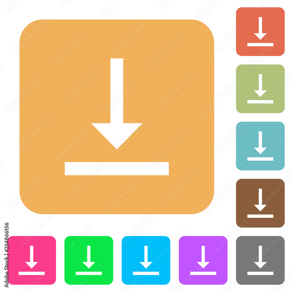 Vertical align bottom rounded square flat icons Vertical align bottom rounded square flat icons