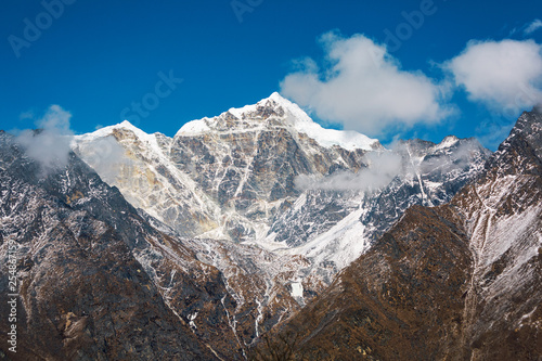 Everest trekking and hiking. Mountains of Nepal. Adventure in the Himalayas