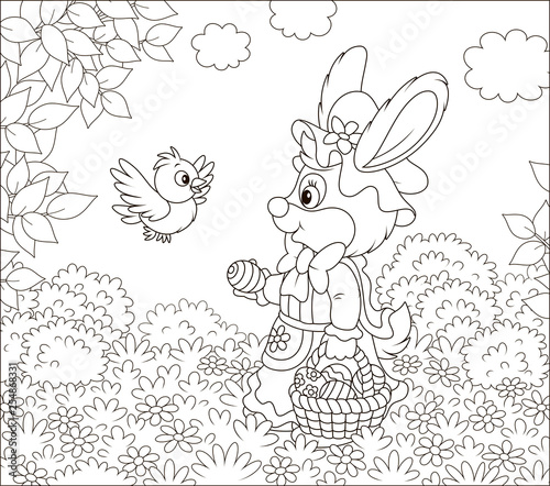 Friendly smiling Easter Bun...