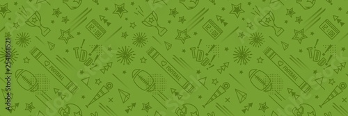 American football abstract background in green color. Seamless pattern for posers and banners. Vector illustration