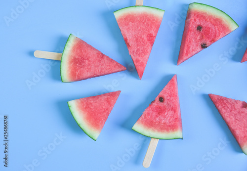 Summer fruit, watermelon with pattern background