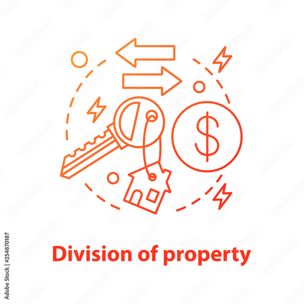 Division of property concept icon