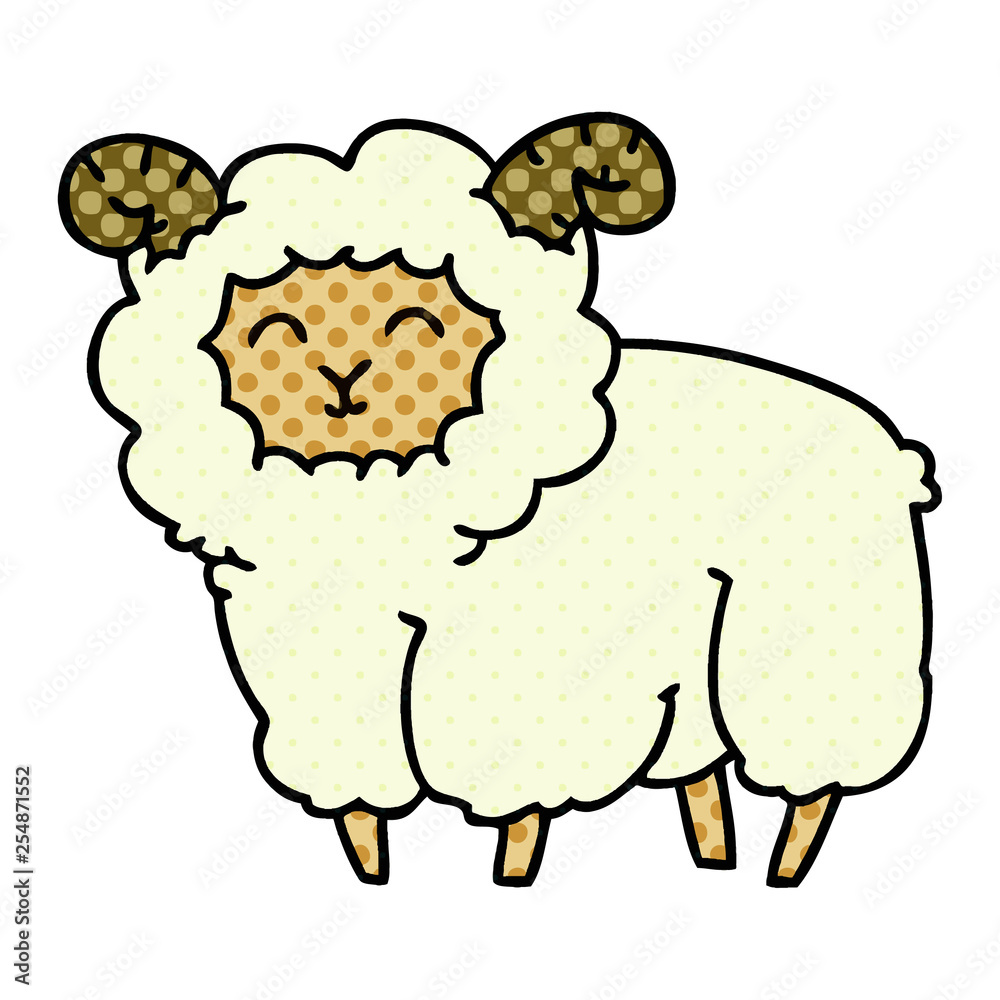 quirky comic book style cartoon ram quirky comic book style cartoon ram