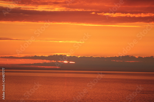 sunset over the sea