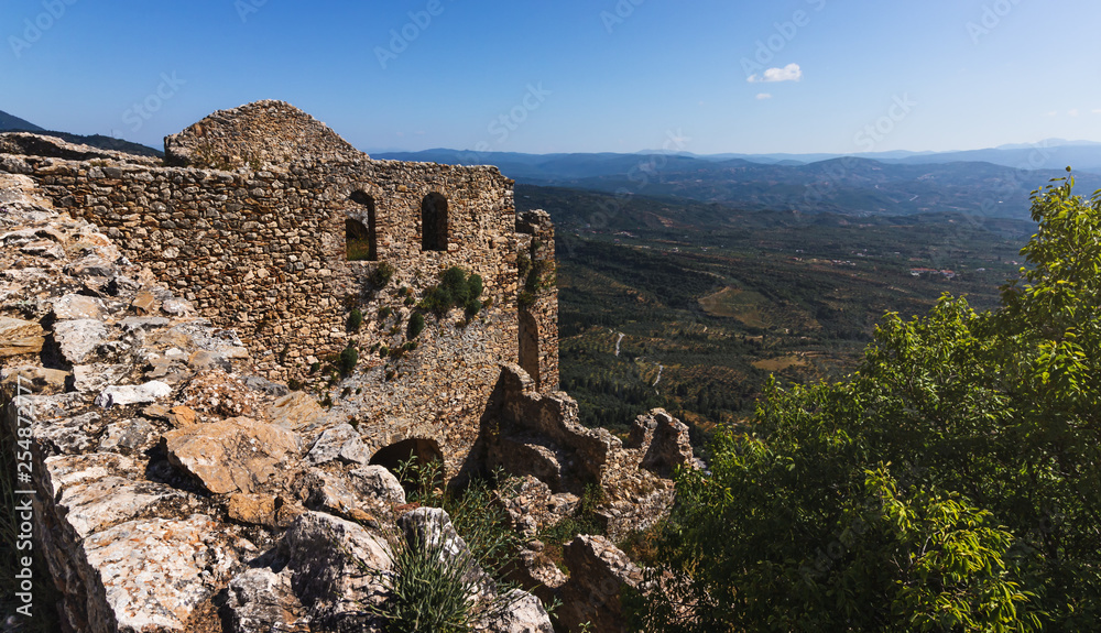 Ruins of Villehardouin's Castle - Mystras, Greece