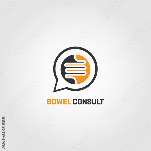 intestine or gut health consult flat icon