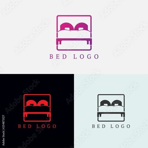 bed or mattress flat icon for apps or website