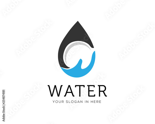 water drop care logo design inspiration