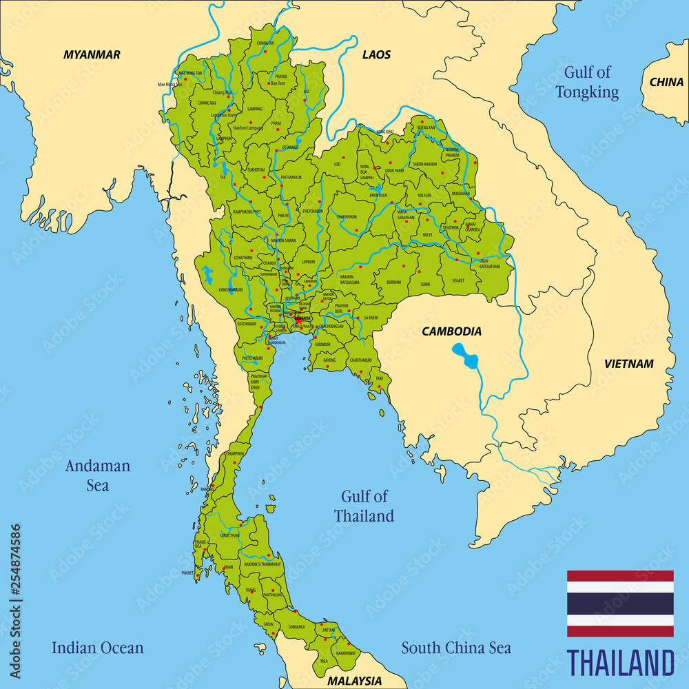 Obraz premium map of Thailand