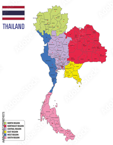 map of Thailand