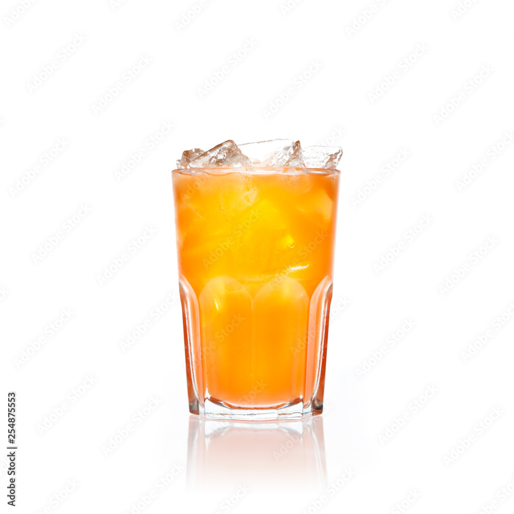 Orange cocktail on a white background isolated Orange cocktail on a white background isolated