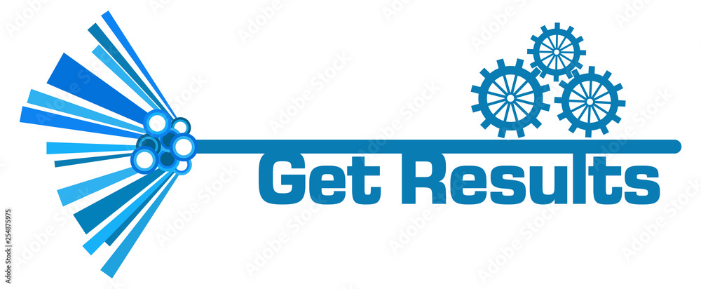Get Results Gears Blue Graphical Element 