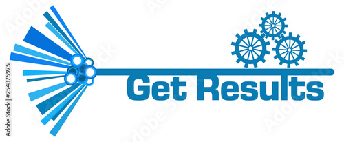 Get Results Gears Blue Graphical Element 