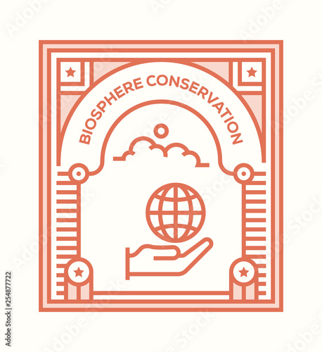 BIOSPHERE CONSERVATION ICON CONCEPT