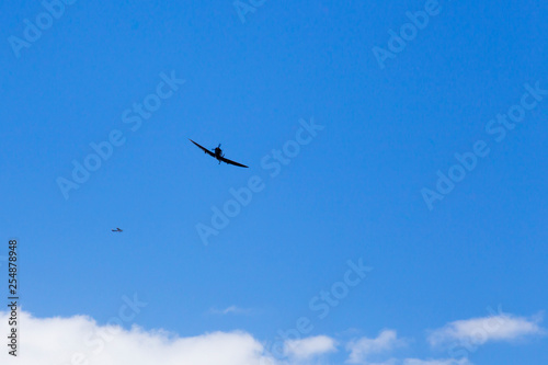Vintage and modern planes above the Atherton Tablelands in Tropical North Queensland, Australia