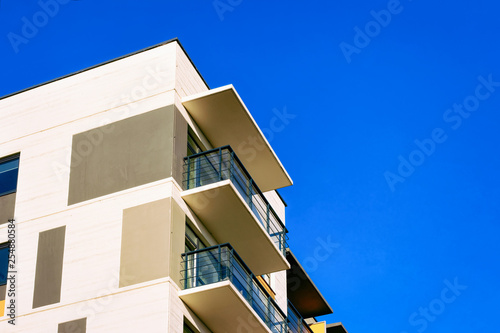 Apartment residential home house building complex real estate copy space