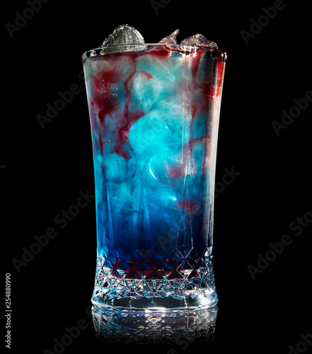 sea breeze cocktail on a black background