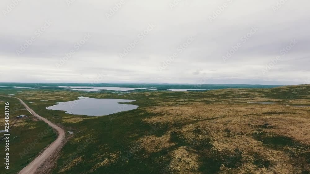 Aerial Drone Top View CAIRNS Kolskiy peninsula Aerial Drone Top View CAIRNS Kolskiy peninsula