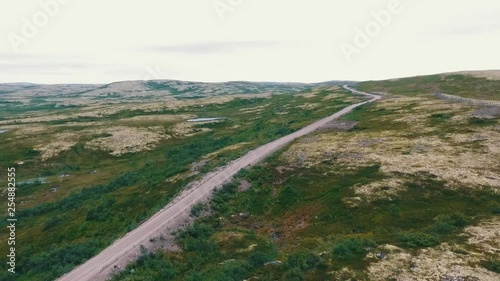 Aerial Drone Top View CAIRNS Kolskiy peninsula photo