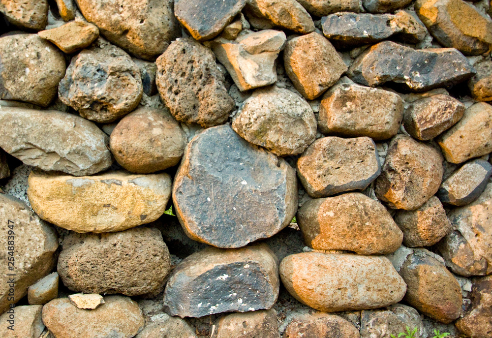   Basalt Stone Wall  Background