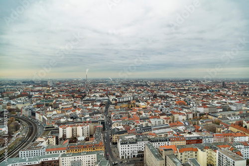Panoramic cityscape of Berlin from the top