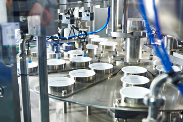 Conveyor at food factory for packing