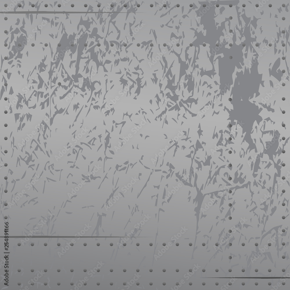 Distressed metal with rivets background vector illustration