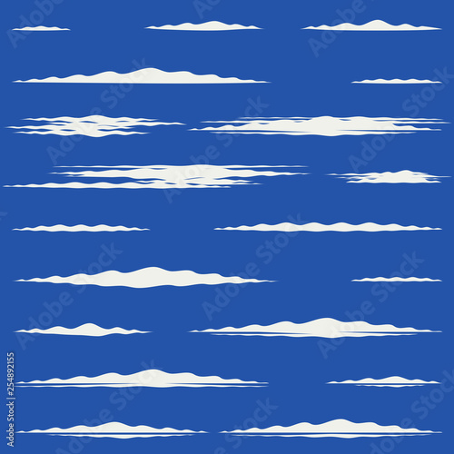 Flat design of lengthwise cirrus clouds
