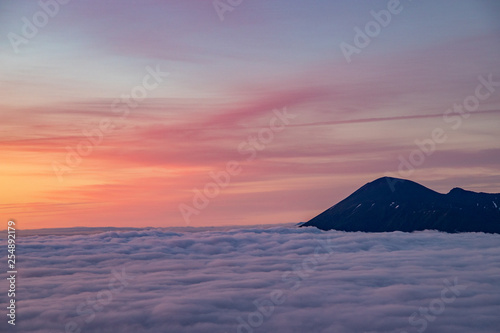 Akita Prefecture Hachimantai remaining snow and sea of ​​clouds