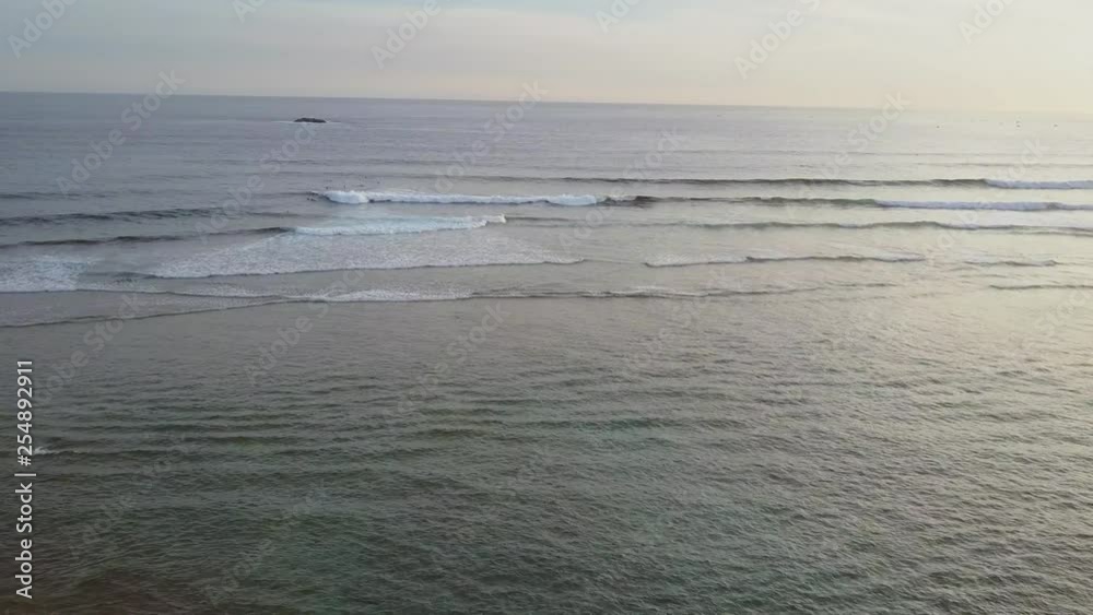The surf spot of Pantai Seger in Kuta, Lombok. Aerial shots during sunset. The surf spot of Pantai Seger in Kuta, Lombok. Aerial shots during sunset.