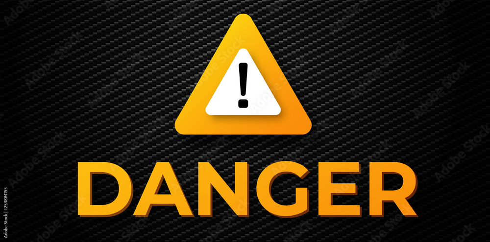 Obraz premium Warning danger banner