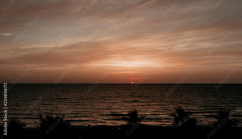 sunset over the sea in the evening israel sunset over the sea in the evening israel