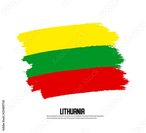 Lithuania flag  vector illustration