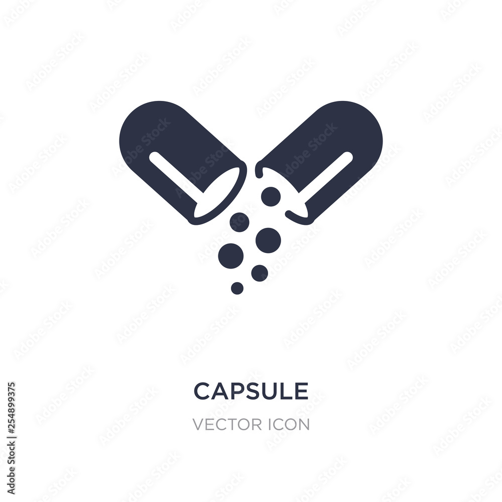 Vettoriale Stock capsule icon on white background. Simple element  illustration from Future technology concept. | Adobe Stock