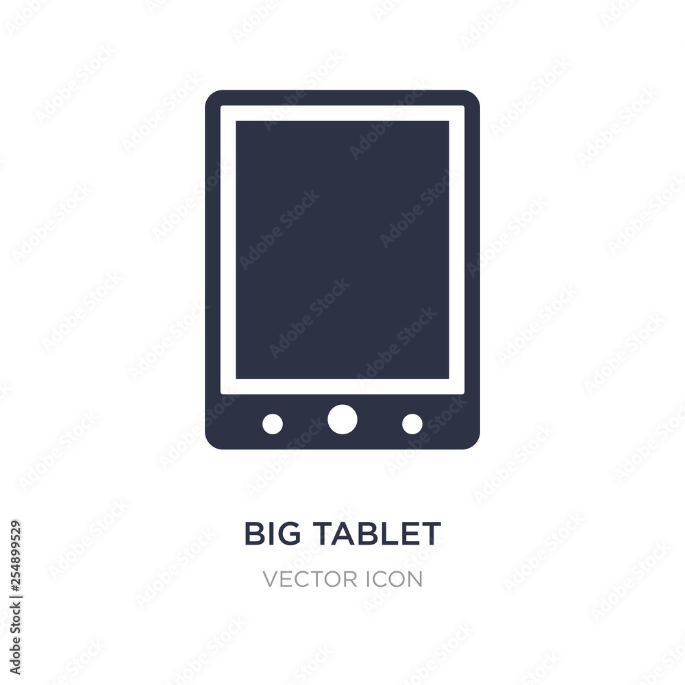 big tablet icon on white background. Simple element illustration from Hardware concept. big tablet icon on white background. Simple element illustration from Hardware concept.
